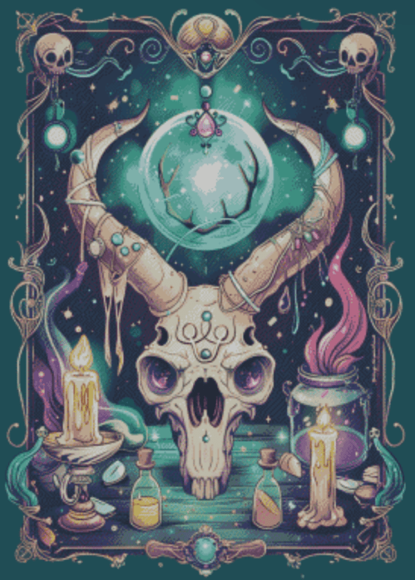 Sakura.ai Tarot Card Flame 50x70 | Ai Art