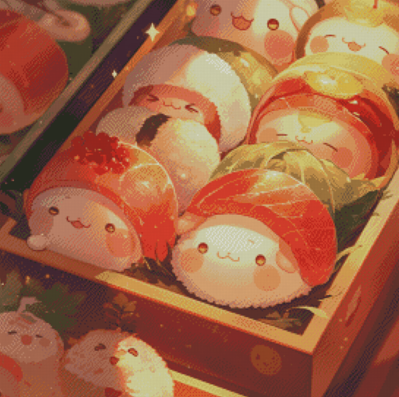 Sakura.ai Sushi box 50x50 56 Farben | Ai Art