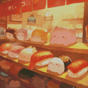 Sakura.ai Sushis 50x50 56 Farben | Ai Art