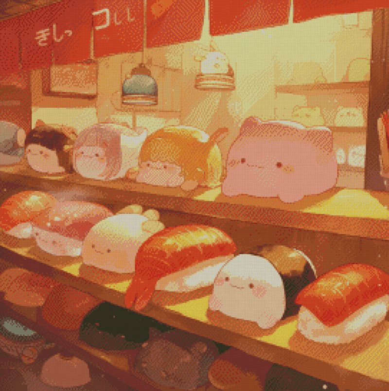 Sakura.ai Sushis 50x50 56 Farben | Ai Art