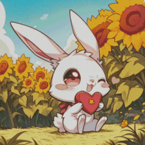 Sakura.ai Thank you Bunny 50x50 56 Farben | Ai Art