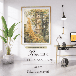 Rapunzel v2 Sakura cherry ai 50x70 100 Farben