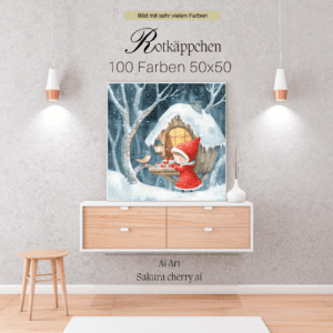 Rotkäppchen by Sakura.Cherry ai 50×50 100 Farben | Ai Art