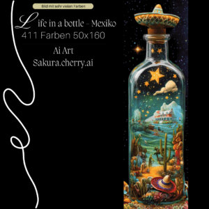 Life in a Bottle - Mexiko by Sakura.Cherry ai 50×160 411 Farben | Ai Art