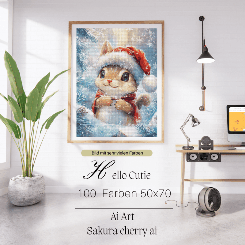 Hello cutie by Sakura Cherry ai 50x70 100 Farben