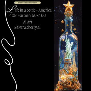 Life in a Bottle - America by Sakura.Cherry ai 50×160 408 Farben | Ai Art