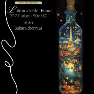 Life in a Bottle - France by Sakura.Cherry ai 50×160 377 Farben | Ai Art