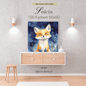 Smile Fox by Sakura Cherry ai 50x50 100 Farben