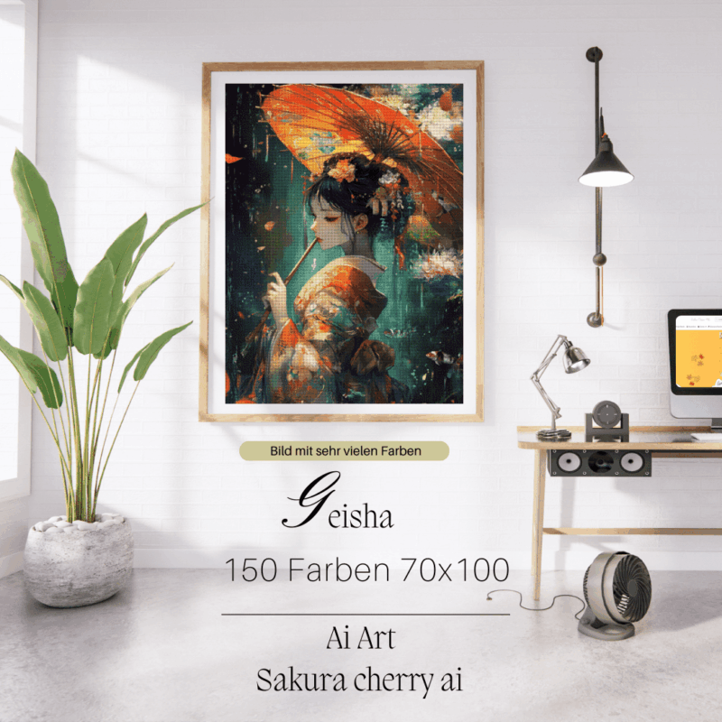 Geisha by Sakura.Cherry ai 70x100 150 Farben | Ai Art