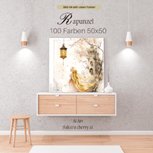 Rapunzel by Sakura.Cherry ai 50x50 100 Farben | Ai Art