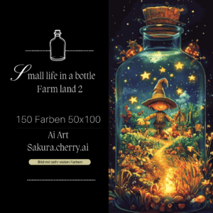 Small life in a bottle - Farm land 2 by Sakura.Cherry ai 50x100 150 Farben | Ai Art
