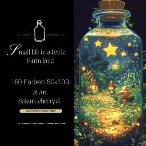 Small life in a bottle – Farm land by Sakura.Cherry ai 50x100 150 Farben | Ai Art