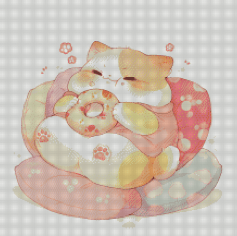 Fluffy Catdog by Sakura Cherry ai 40x40