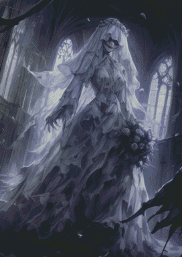 Sakura.ai Ghost of the Bride 50×70 | Ai Art