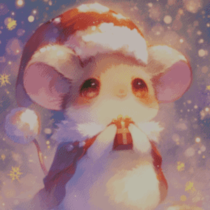 Sakura.ai Christmas Mouse 50×70 | Ai Art