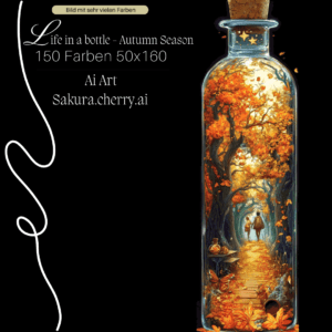 Life in a Bottle - Autumn Season by Sakura.Cherry ai 50×160 150 Farben | Ai Art