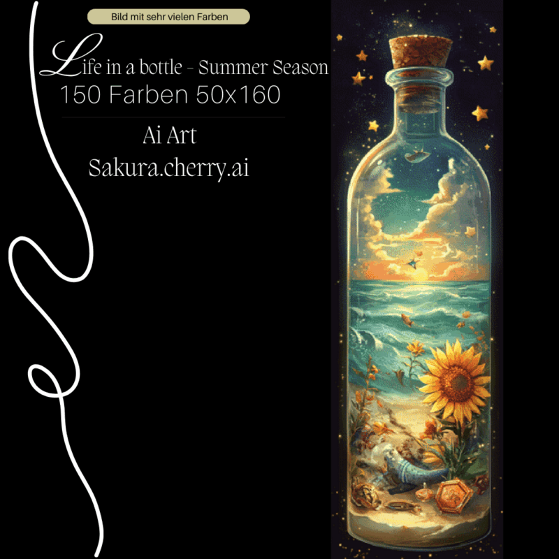 Life in a Bottle - Summer Season by Sakura.Cherry ai 50×160 150 Farben | Ai Art