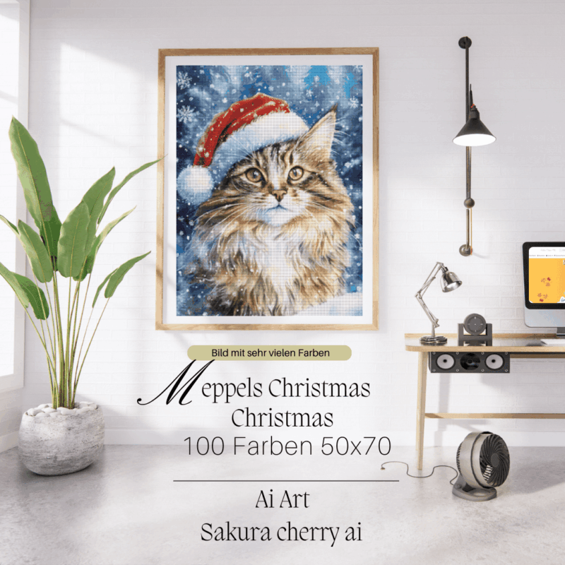 Meppels Christmas by Sakura Cherry ai 50x70 100 Farben | Ai Art