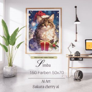 Simba by Sakura Cherry ai 50x70 150 Farben | Ai Art