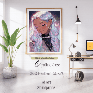Opaline Gaze by Shalajarias 55x70 200 Farben | Ai Art