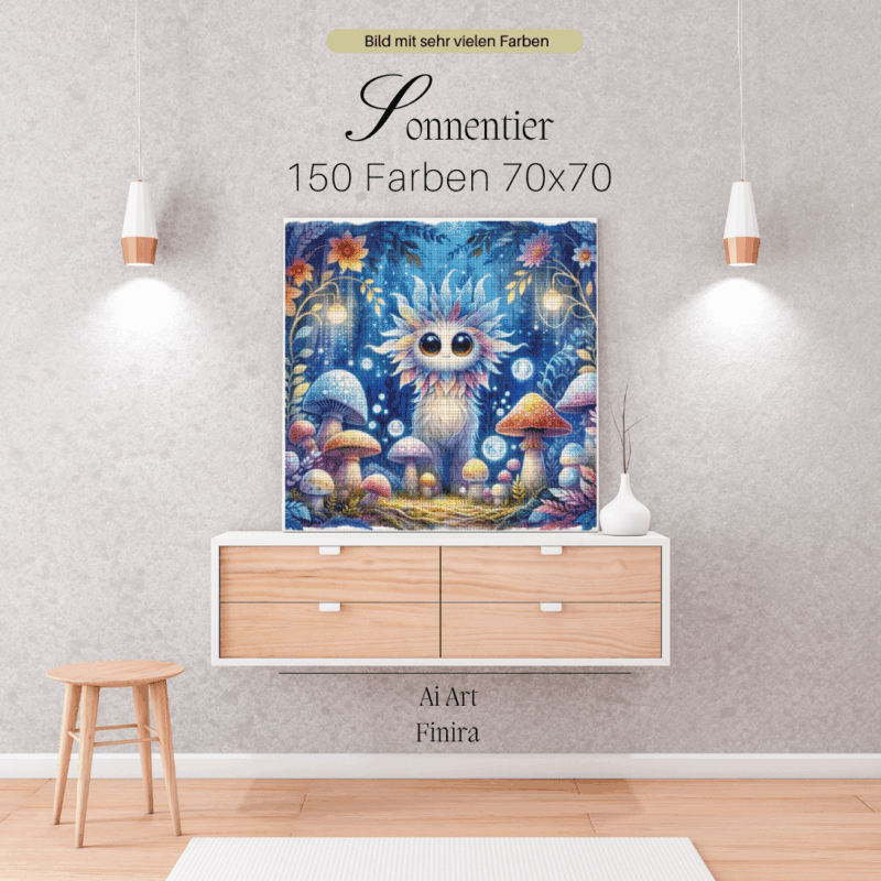 Sonnentier by Finira 70x70 150 Farben | Ai Art