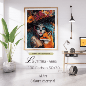 La Catrina – Anna by Sakura Cherry ai 50×70 100 Farben | Ai Art