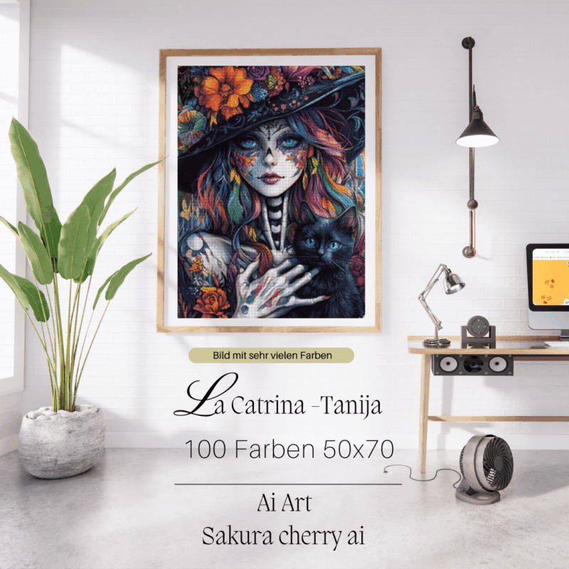 La Catrina - Tanija by Sakura Cherry ai 50x70 100 Farben | Ai Art