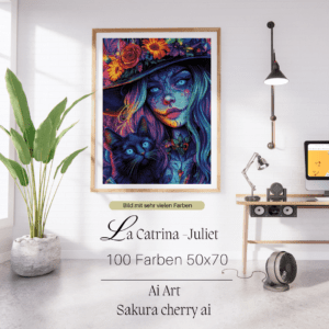 La Catrina - Juliet by Sakura Cherry ai 50x70 100 Farben | Ai Art