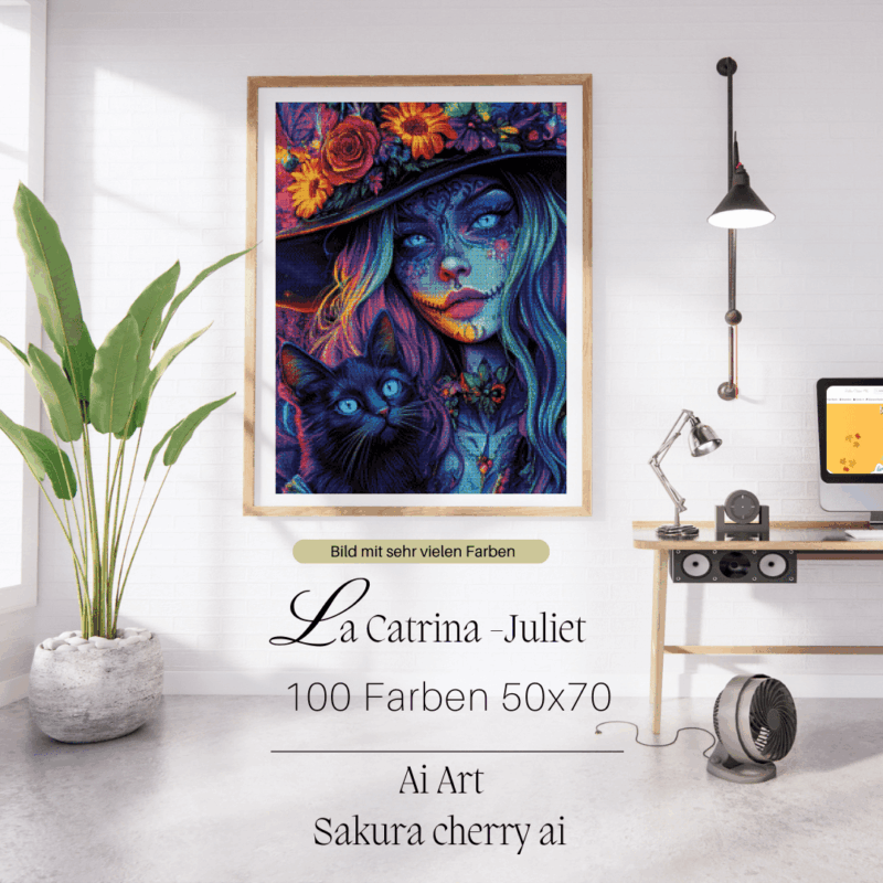 La Catrina - Juliet by Sakura Cherry ai 50x70 100 Farben | Ai Art