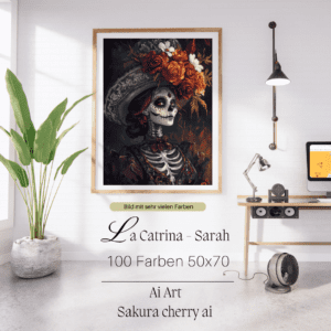 La Catrina - Sarah by Sakura Cherry ai 50x70 100 Farben | Ai Art