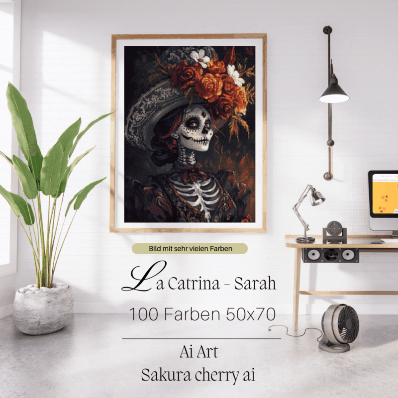 La Catrina - Sarah by Sakura Cherry ai 50x70 100 Farben | Ai Art