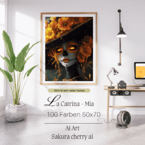 La Catrina - Mia by Sakura Cherry ai 50x70 100 Farben | Ai Art