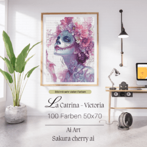 La Catrina - Victoria by Sakura Cherry ai 50x70 100 Farben | Ai Art