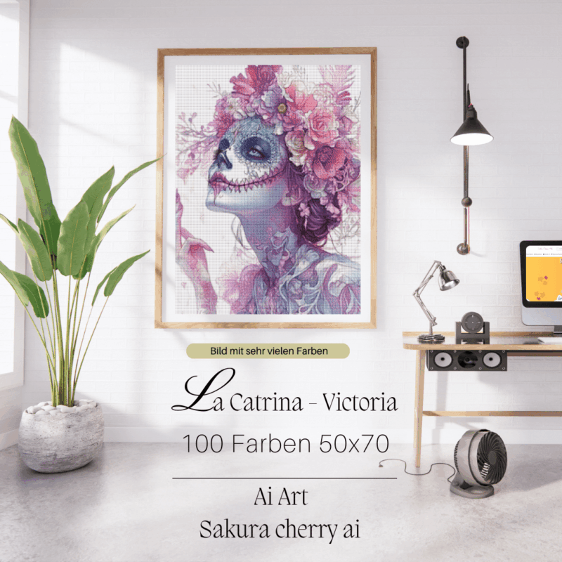 La Catrina - Victoria by Sakura Cherry ai 50x70 100 Farben | Ai Art