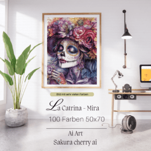 La Catrina - Mira by Sakura Cherry ai 50x70 100 Farben | Ai Art