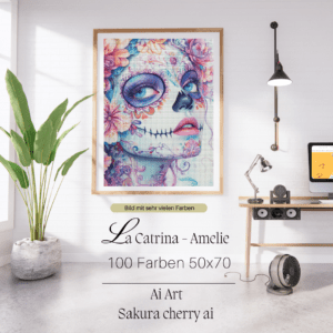 La Catrina - Amelie by Sakura Cherry ai 50x70 100 Farben | Ai Art
