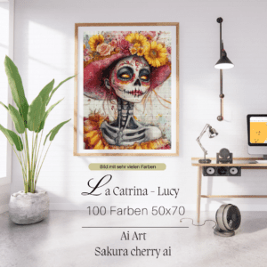 La Catrina - Lucy by Sakura Cherry ai 50x70 100 Farben | Ai Art