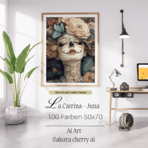 La Catrina - Juna by Sakura Cherry ai 50x70 100 Farben | Ai Art