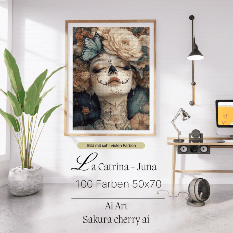 La Catrina - Juna by Sakura Cherry ai 50x70 100 Farben | Ai Art