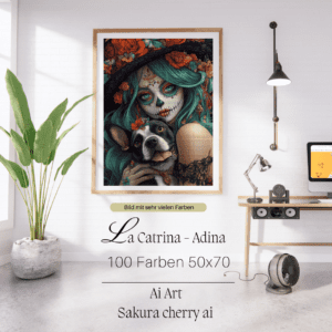 La Catrina - Adina by Sakura Cherry ai 50x70 100 Farben | Ai Art