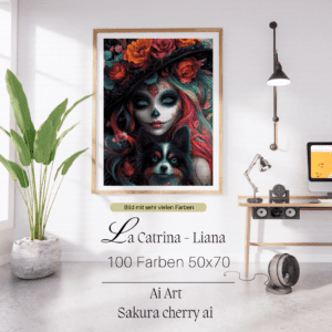 La Catrina - Liana by Sakura Cherry ai 50x70 100 Farben | Ai Art