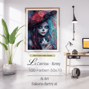 La Catrina - Romy by Sakura Cherry ai 50x70 100 Farben | Ai Art