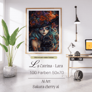 La Catrina - Lara by Sakura Cherry ai 50x70 100 Farben | Ai Art