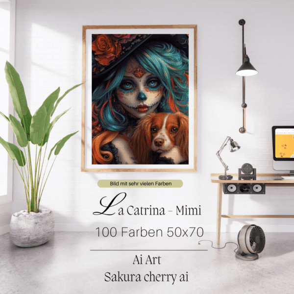 La Catrina - Mimi by Sakura Cherry ai 50x70 100 Farben | Ai Art
