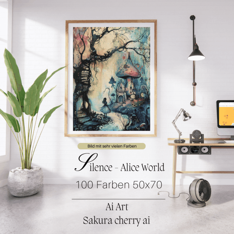 Silence - Alice World by Sakura Cherry ai 50x70 100 Farben | Ai Art