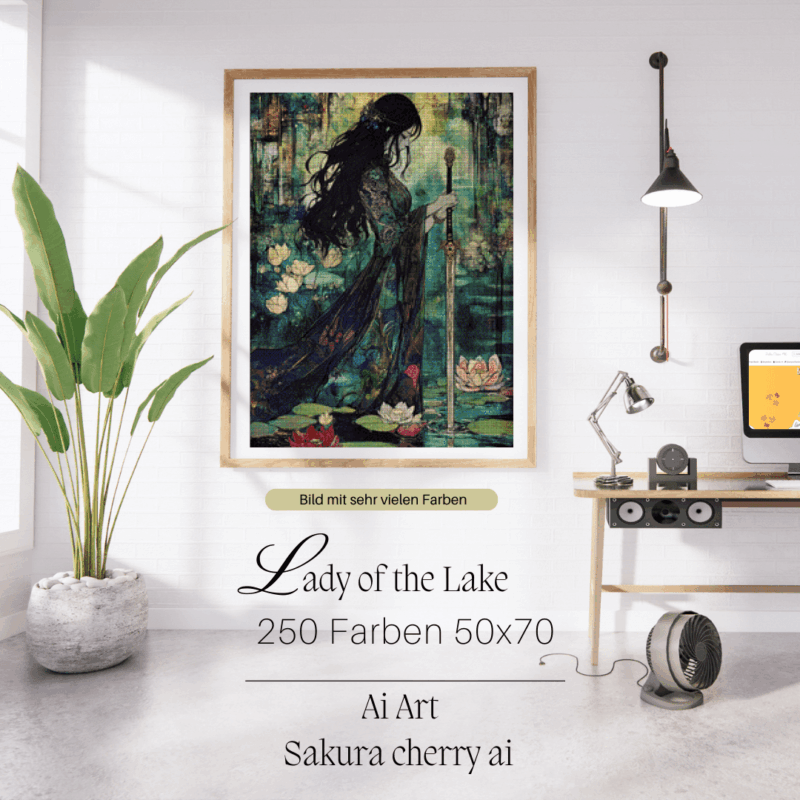 Lady of the Lake by Sakura Cherry ai 50x70 250 Farben | Ai Art
