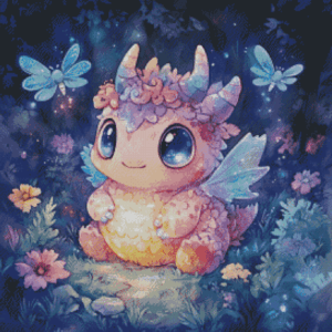 Plüschling - Dragony by Sakura Cherry ai 50x50 | Ai Art