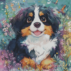 Plüschling - Börchi by Sakura Cherry ai 50x50 | Ai Art