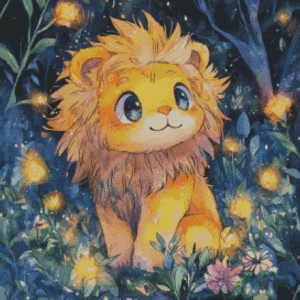 Plüschling - Leon by Sakura Cherry ai 50x50 | Ai Art