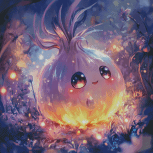 Plüschling - Zwiebeli by Sakura Cherry ai 50x50 | Ai Art